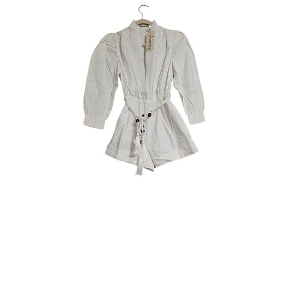 Long sleeve cuffed short romper - Picture 1 of 7